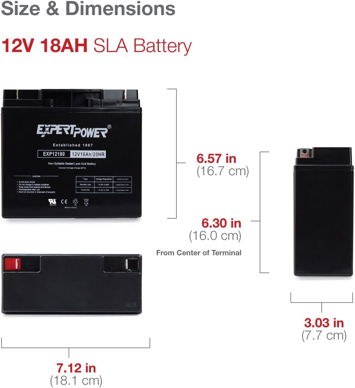 ExpertPower EXP12180 12V18AH Lead_Acid_Battery: Automotive