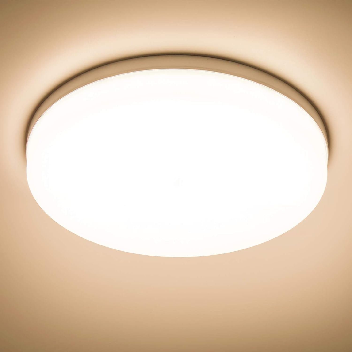 Yafido Ceiling Light Ultra Slim 48W 4320LM LED Panel Light Quick Installation Ceiling Downlight Warm White 3000K UFO Lamp for Living Room Bedroom Kitchen Hallway Balcony diameter 30cm Not-dimmable