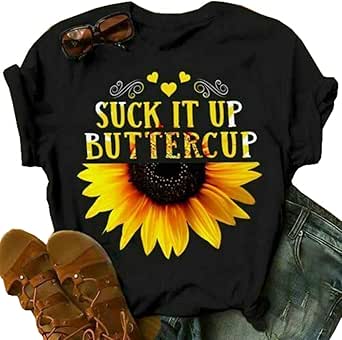 Women's Graphic Print T-Shirts - Cotton Blend Short Sleeve Casual Tops S-2XL