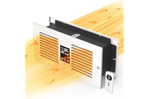 Apexicalo Room to Room Fan with Remote Control, 300CFM Through Wall Vent Fan with Dual Fan, 5-Speed, with Temperature Control