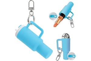 CHINOVI Mini Cup Keychain, Tumbler Cup Lip Balm Holder Keychain for Women Stanley Cup Accessories Cute Charms for Handbags Backpack