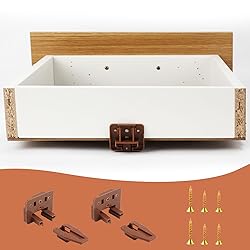 6pcs Drawer Track Guide Kit, Plastic Drawer Guides
