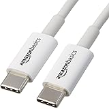 AmazonBasics USB Type-C to USB Type-C 2.0 Cable - 6 Feet (1.8 Meters) - White