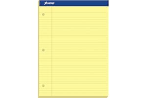 Ampad Evidence Dual Ruled Pad, Legal Ruling, Size 8.5 x 11.75 Inches, Canary Paper, 100 Sheets Per Pad (20-243)