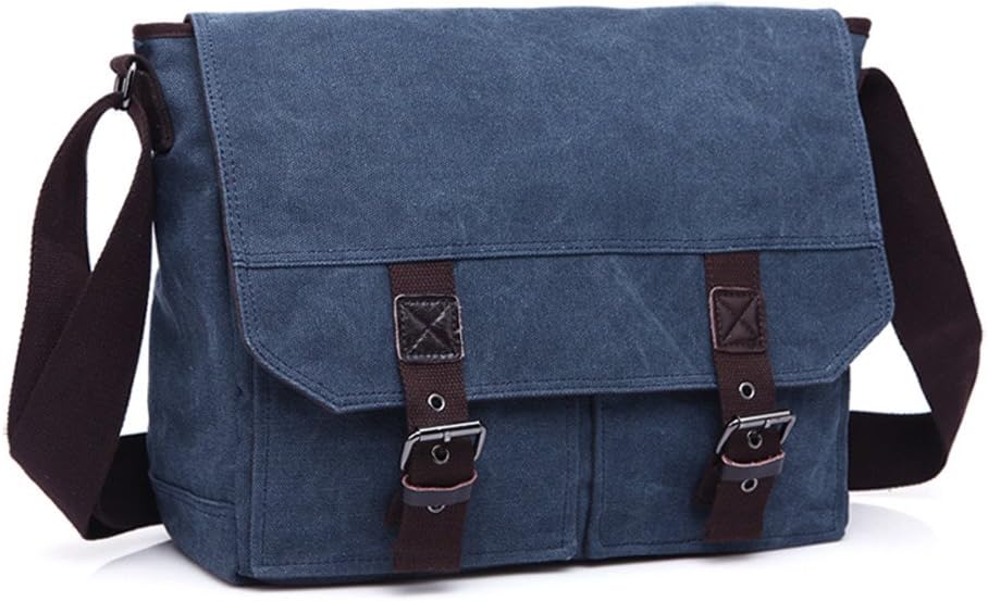 LOSMILE Men's Shoulder Bag, Canvas Messenger Bag Vintage Crossbody Bags 13.3" Laptop Bags.