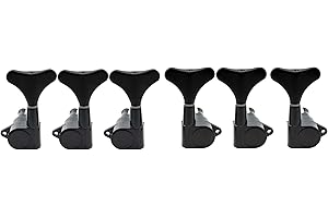 Musiclily Basic 3R3L 19:1 Ratio Full Sealed Machine Heads Tuners Tuning Pegs Keys with Y-Style Button for 5 or 6 String Elect