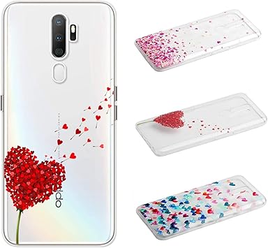 Weideworld 3 Pack Funda Para Oppo A5 2020 Oppo A9 2020 3d Patron Flexible Ultra Slim Tpu Silicona Back Carcasa Funda Para Oppo A5 2020 Oppo A9 2020 Amor Amazon Es Electronica