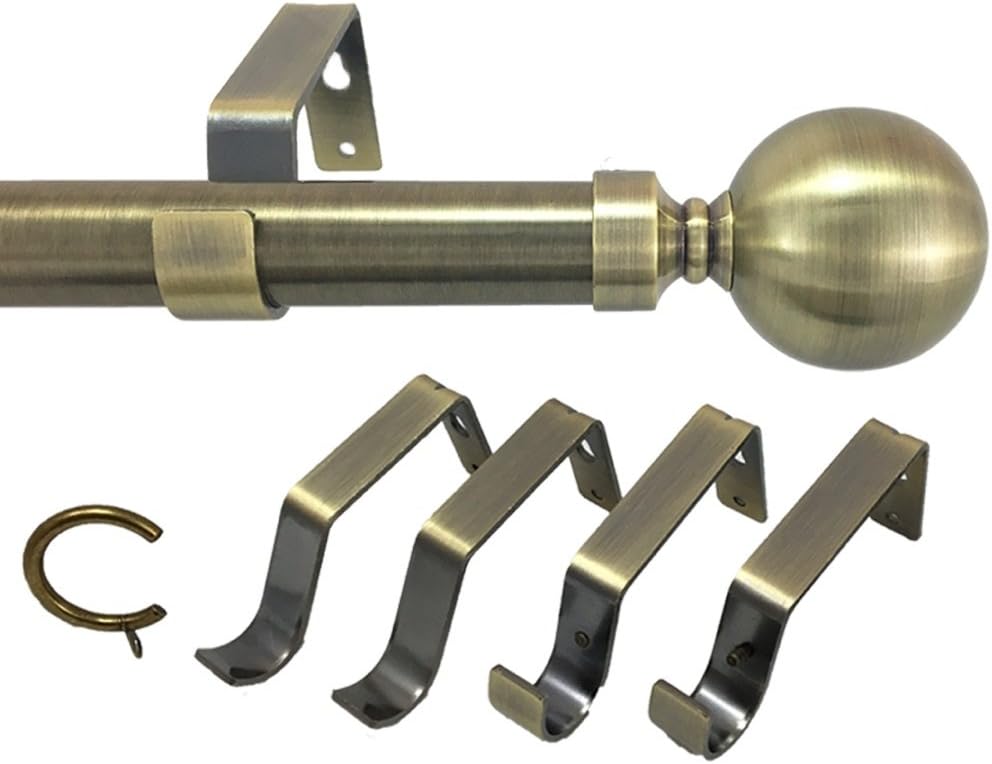 Your Home Online Ext Long 28mm Antique Brass Bi Fold Door Curtain Pole