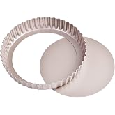 Bakeley 8-Inch Non-Stick Round Tart Pan with Removable Loose Bottom, Quiche Pan for Oven Baking (Champagne Gold)