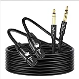 Twozoh XLR Female to 1/4 Inch (6.35mm) TRS Cable