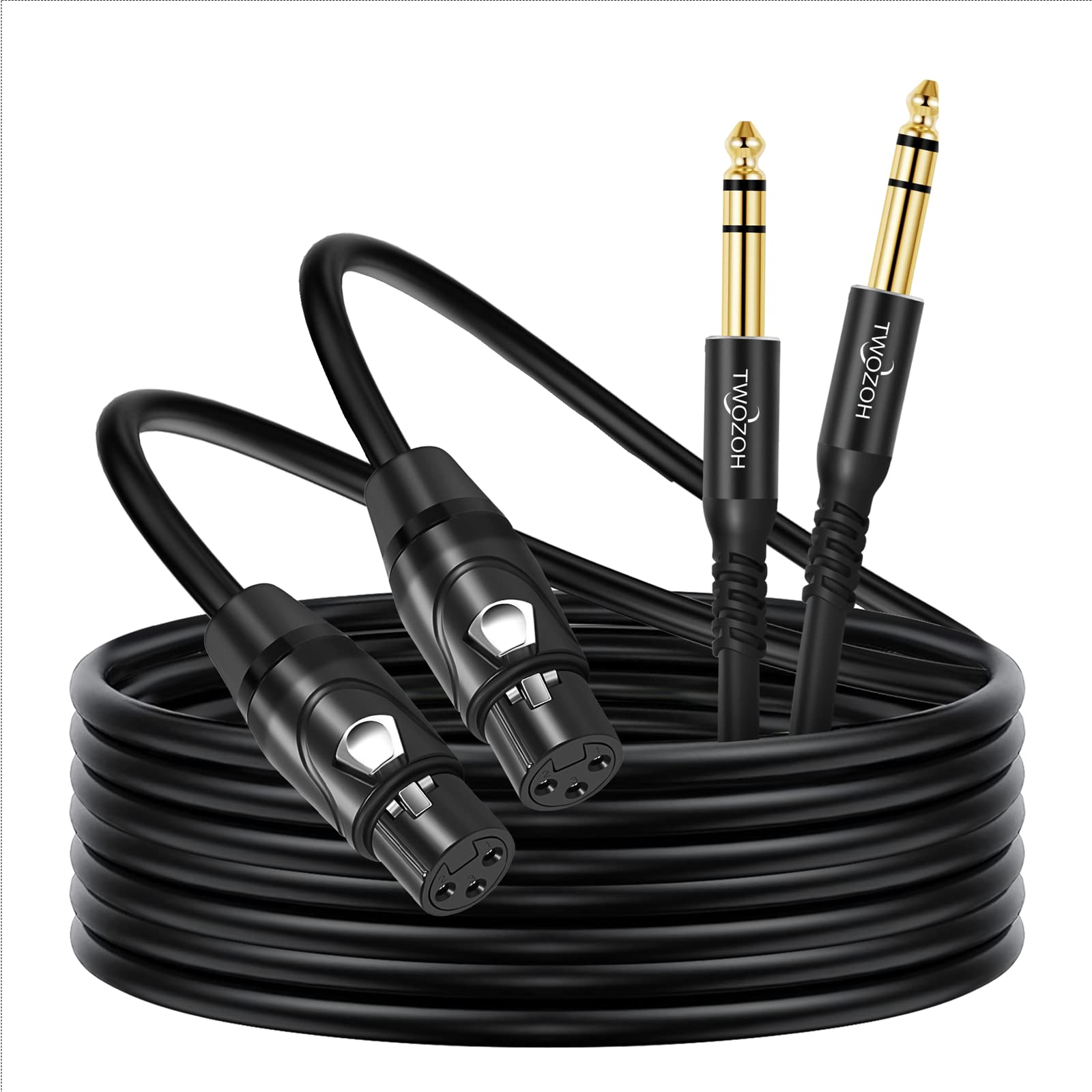 Twozoh XLR Female to 1/4 Inch (6.35mm) TRS Cable