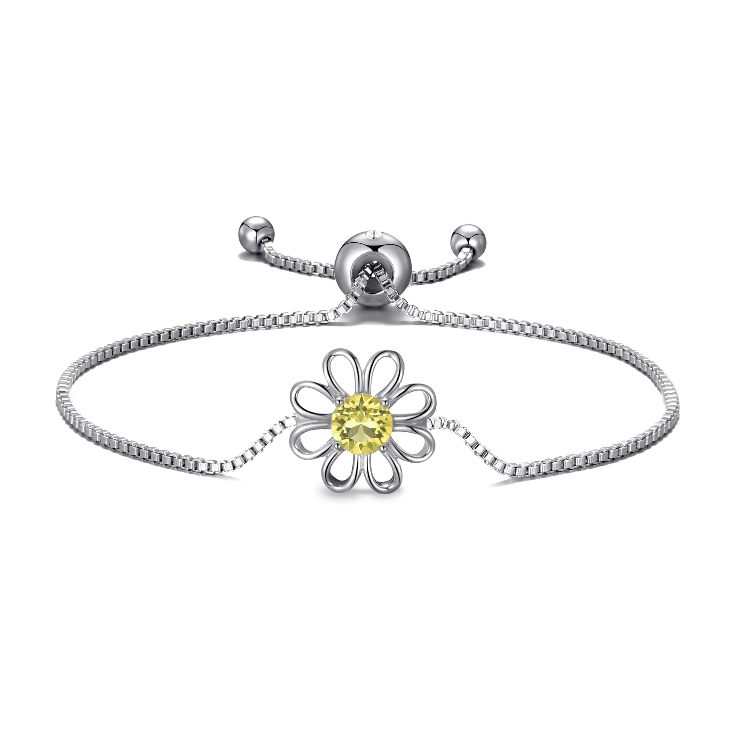 Philip Jones Daisy Crystal Friendship Slider Bracelet Created with Zircondia® Crystals