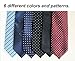 Tiger Mama 6pcs Zipper Tie Pre-tied Necktie Mixed Lot (SET-03)