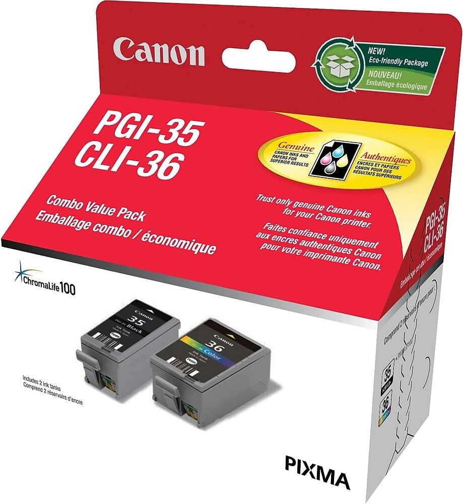 Canon PGI-35 Black & CLI-36 Colour Ink Cartridge Bundle Pack for PIXMA