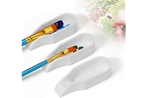 Magicfour Silicone Paint Brush Rest Holder for Watercolor Oil Acrylic Painting Brush, 3 Pcs Artist Brush Holder Caddy Organizer Solution for Painting Accessories- Space Saving Design