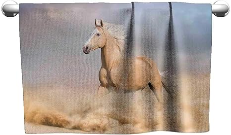 Amazon Xixibo プリントタオル 馬 かわいい落書き馬 パターン モノクロ 漫画キャラクター ギャロップのペース ブラック ホワイト ファッションタオル W X L Inch バスタオル ホーム キッチン オンライン通販