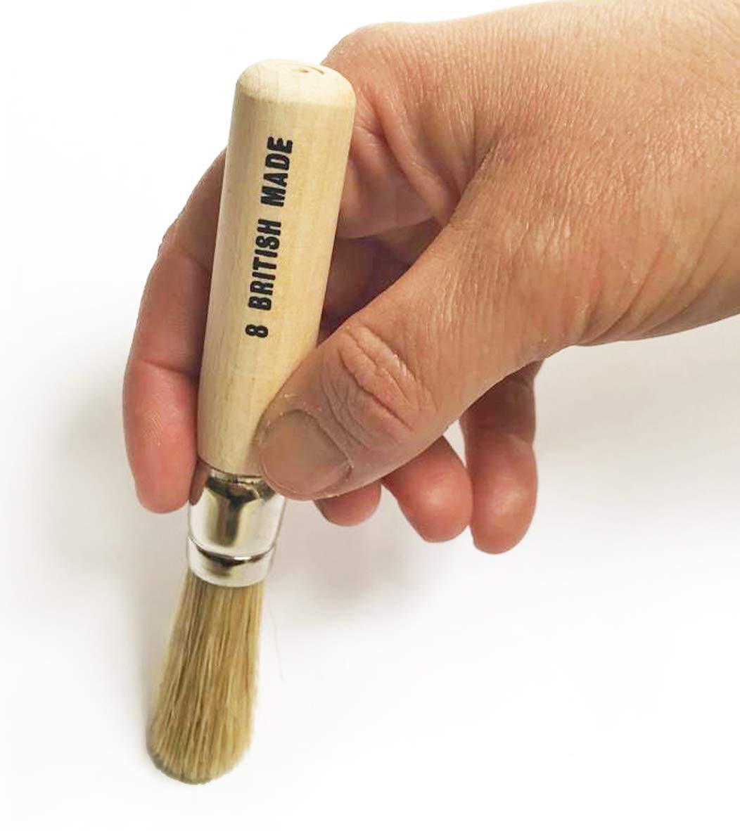 Dovetails Vintage Stencil Brush Size 8-18 mm Dome Topped Pure Bristle - Great for detailing