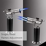 Cadrim Kitchen Blow Torch 1300°C Dual Flame Refillable Butane Chef Tool view 2