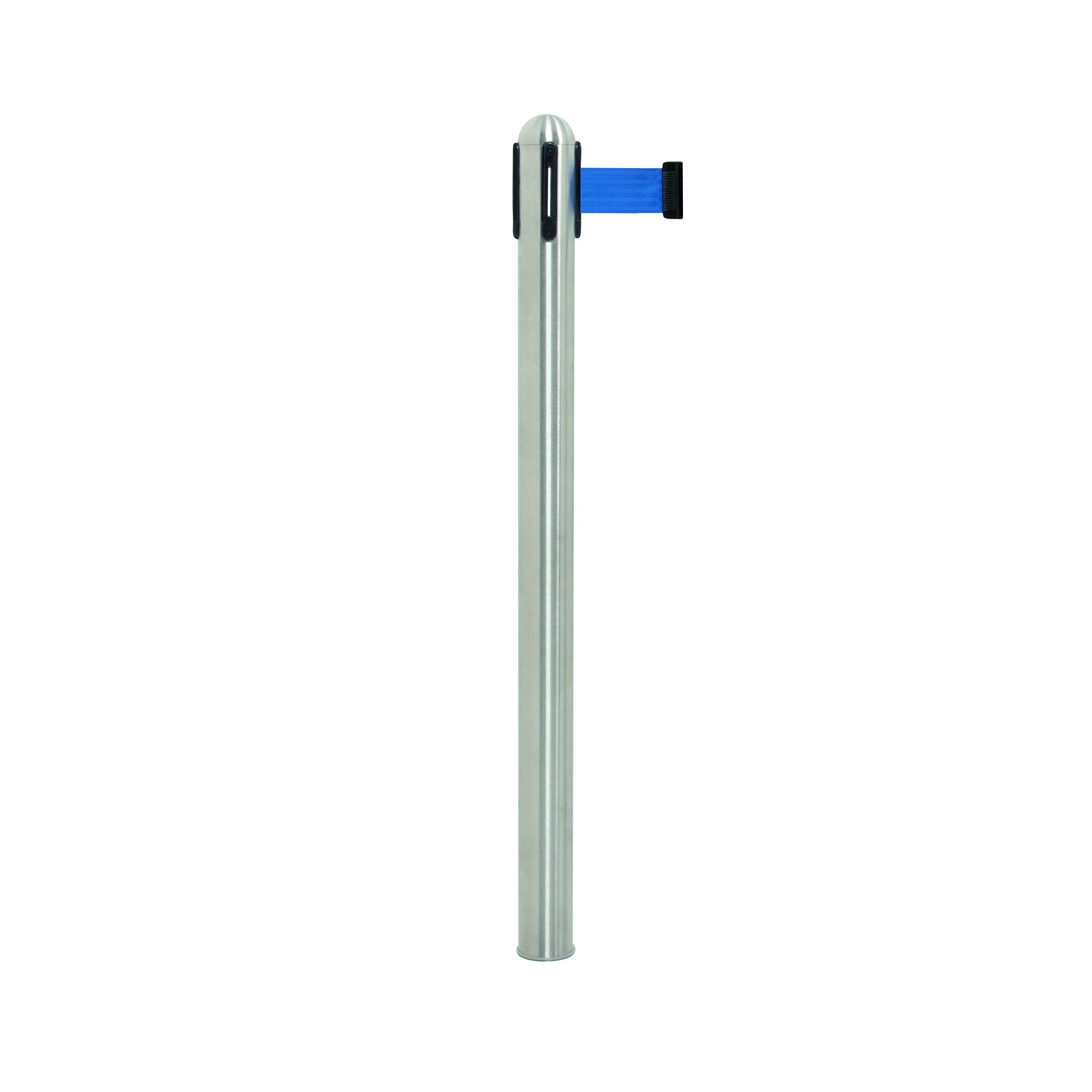 Securit Retractable barrier pole (excl. base) - Grey nylon tape (210cm)