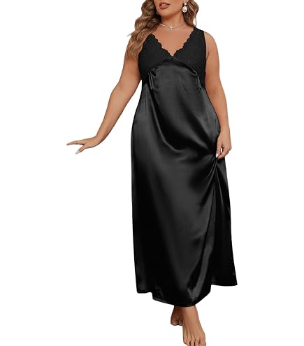 Flora Nikrooz Women's Plus-Size Stella Gown, Black, 1X at Amazon