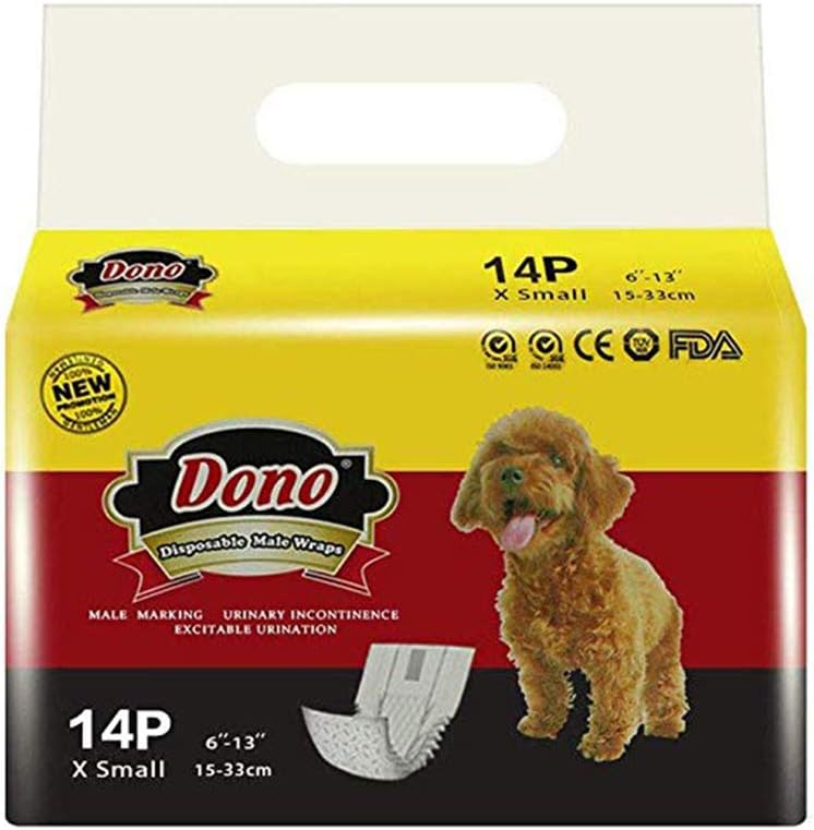 Dono Disposable Dog Nappies Male Dog Wraps Super Absorbent Soft Pet