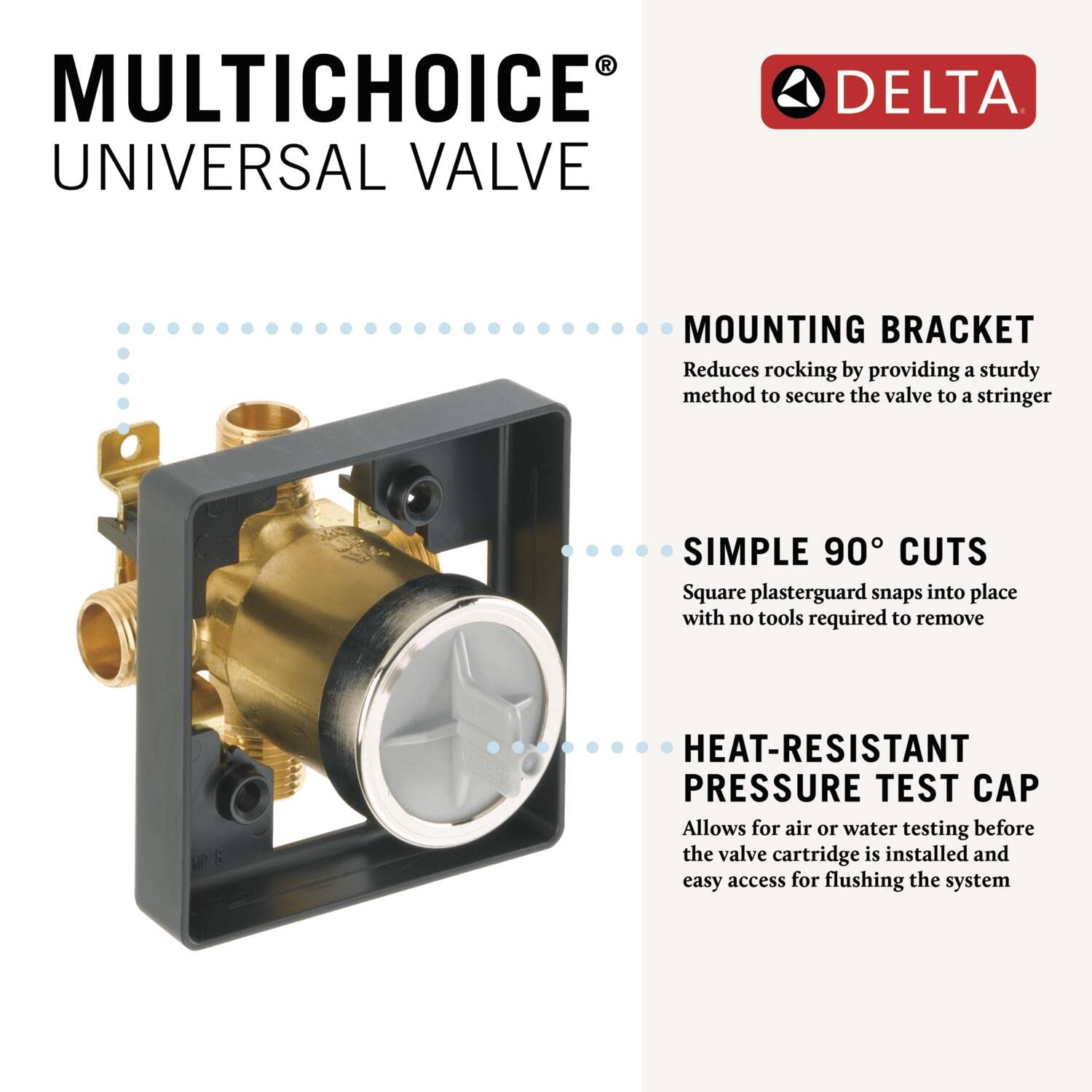 Delta Faucet R10000-UNBXHF MultiChoice Universal Shower Valve Body for Shower Faucet Trim Kits