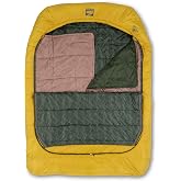 Kelty Tru.Comfort Doublewide 20 Degree Sleeping Bag | Wider Than a Queen Bed, Removable Top Layer, 2 Built-in Blankets, Oversized Hood, Recycled Fabrics + Synthetic Fill