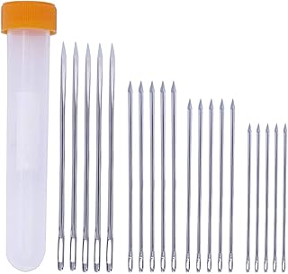 HEALLILY 20 STÜCKE Dreieck Ledernadeln Hand Leathercraft Nadeln zum Nähen Stich mit Flasche