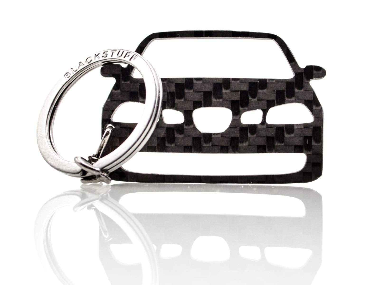 BlackStuff Carbon Fiber Keychain Keyring Ring Holder Compatible with Ibiza MK3 6L FR 2002-2008 BS-833