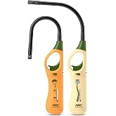 MK Lighter, 2-Pack Lighters Long, 9-Inch Extra-Long &amp; 360&deg; Flexible Neck Multipurpose Long Lighter Refillable Adjustable Flame Lighters for BBQ, Grill, Fireplace, Stove,Candle (Random Color Combo)
