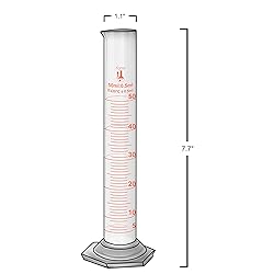 50ml Graduated Cylinder, Borosilicate 3.3