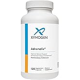 XYMOGEN Adrenaliv - Adrenal Support Supplement to Promote The Body's Response to Stress, Promote Energy and Stamina - Rhodiola Rosea, Eleuthero, Adrenal Complex, Licorice, Vitamin B6 (120 Capsules)