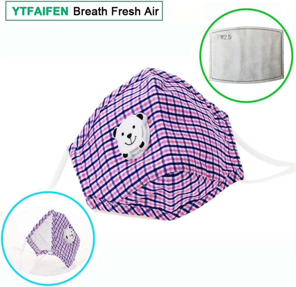 Masks Suitable for Adults and Children Multiple Styles with Breathing Valve and Filter N95 N99 Effectively Block Dust (Red-children)
