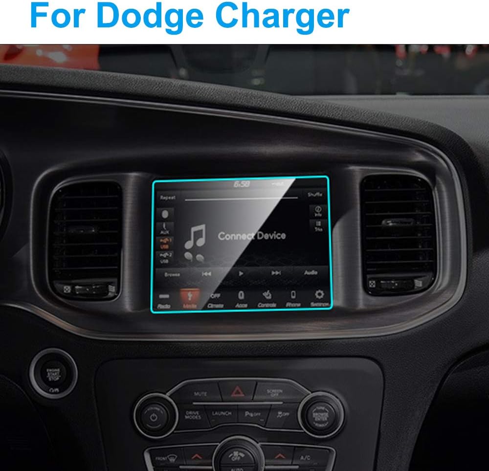 FANGPAN Car Screen Protector,For Dodge Charger 2015 2019, Car GPS Navigation Tempered Glass Protective Film Auto Interior Accessories