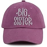 Big or Brother and Sister Hats for Boys Age 3-10 Year Old, Adjustable Embroidered Cotton Baseball Cap
