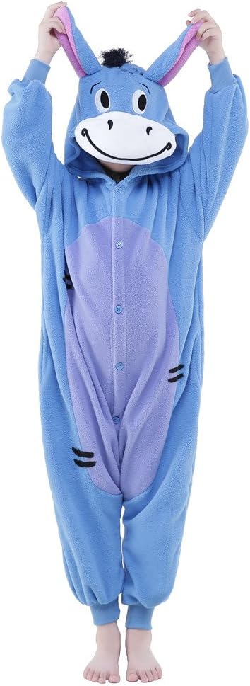 Unisex Child One Piece Plush Pajamas Sleepwear Cosplay Costume