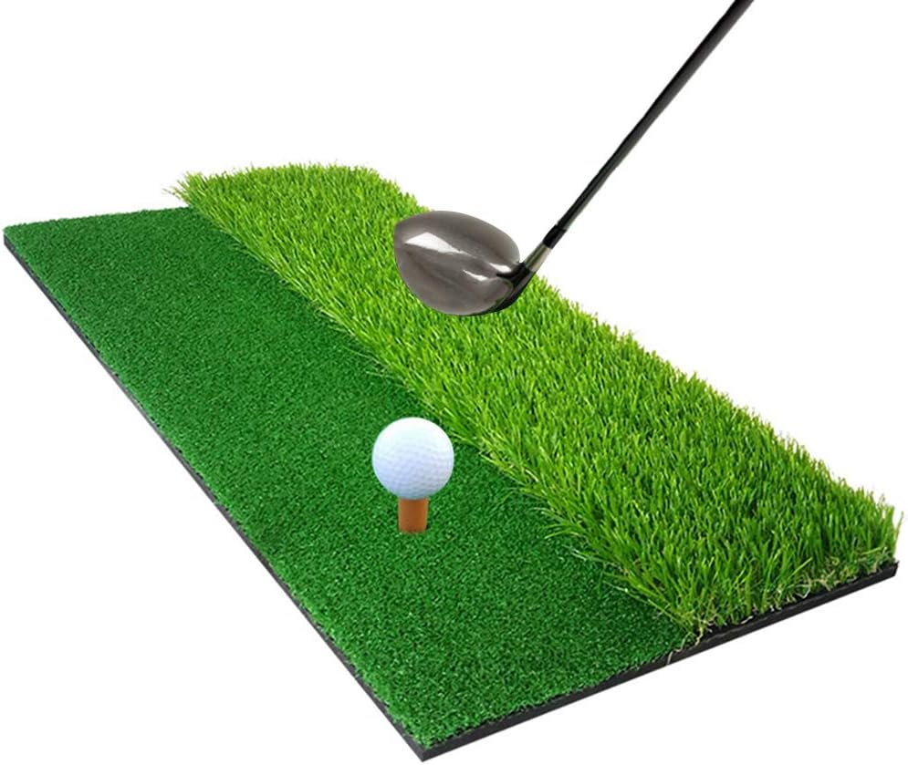 MOPHOTO Golf Grass Practice Mat Golf Launch Pad, 30cm x 60cm Mini Golf