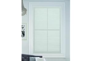 BlindsAvenue Cellular Honeycomb Cordless Shade, 9/16" Single Cell, Light Filtering, (White, 30.5" W x 48" H)