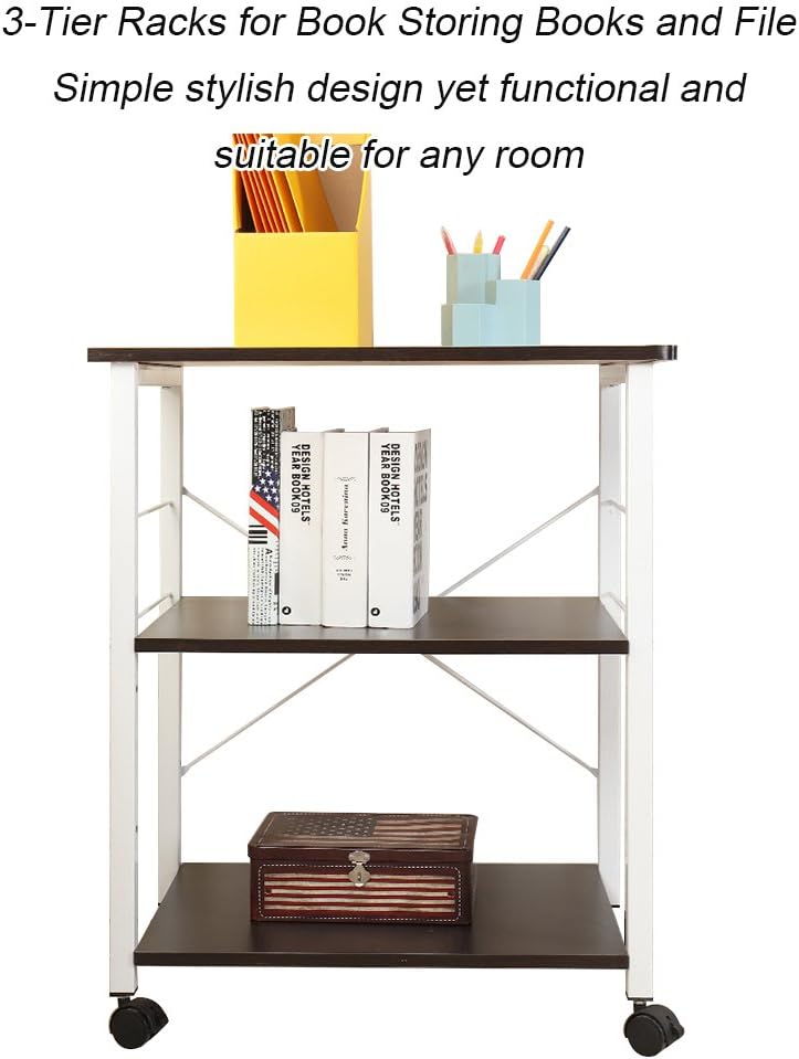 SDHYL Microwave Oven Rack Storage Shelf Kitchen Baker's Rack Storage Cart for Kitchen, Black, S7-WK-W4-BK-US: Kitchen & Dining