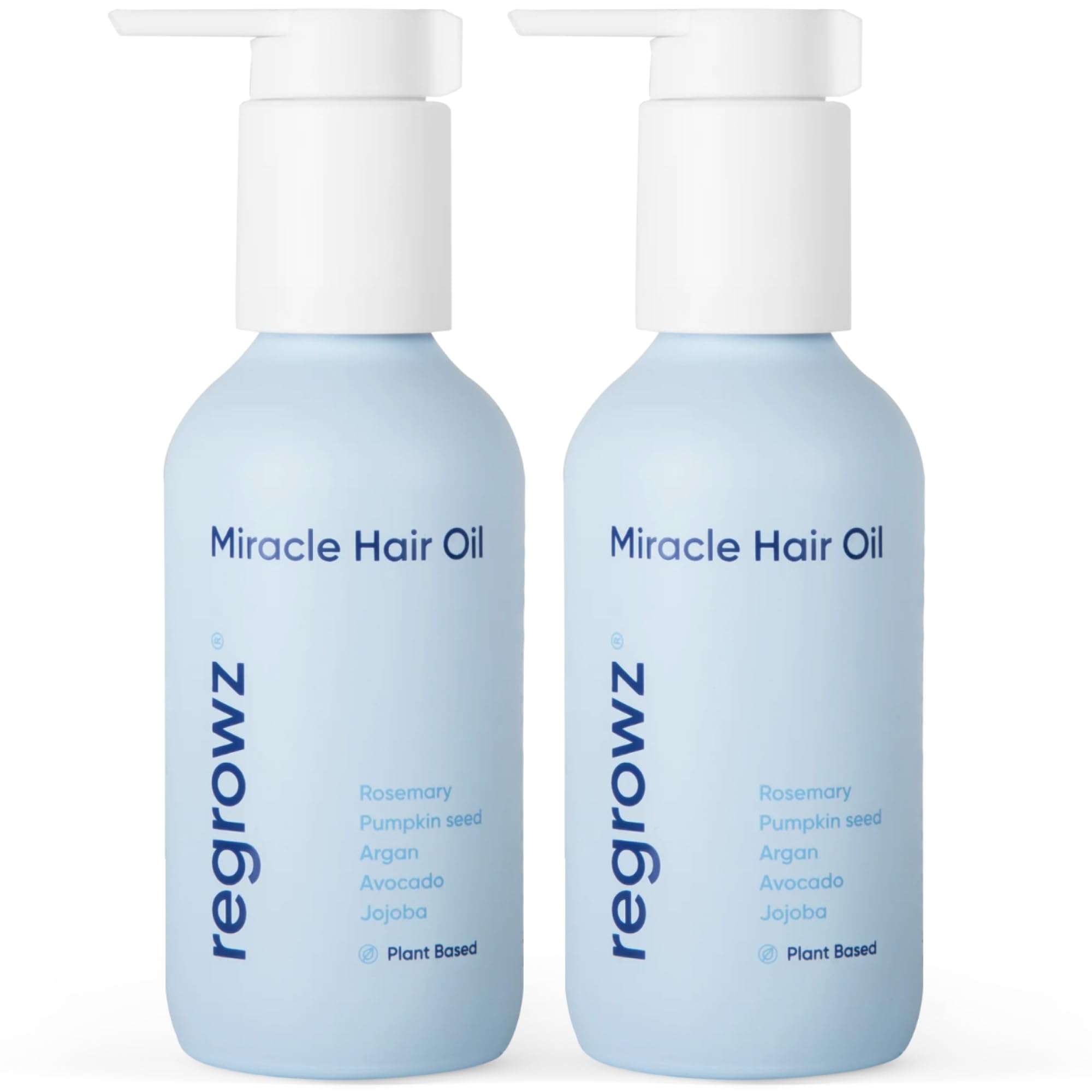 Regrowz Hair Growth Oil 2x 120ml – Rosemary, Argan & Jojoba Oils for Hair Growth & Scalp Care | Natural Hair Serum for Men & Women | Moisturises Dry, Damaged Hair – UK Hair Loss Treatment