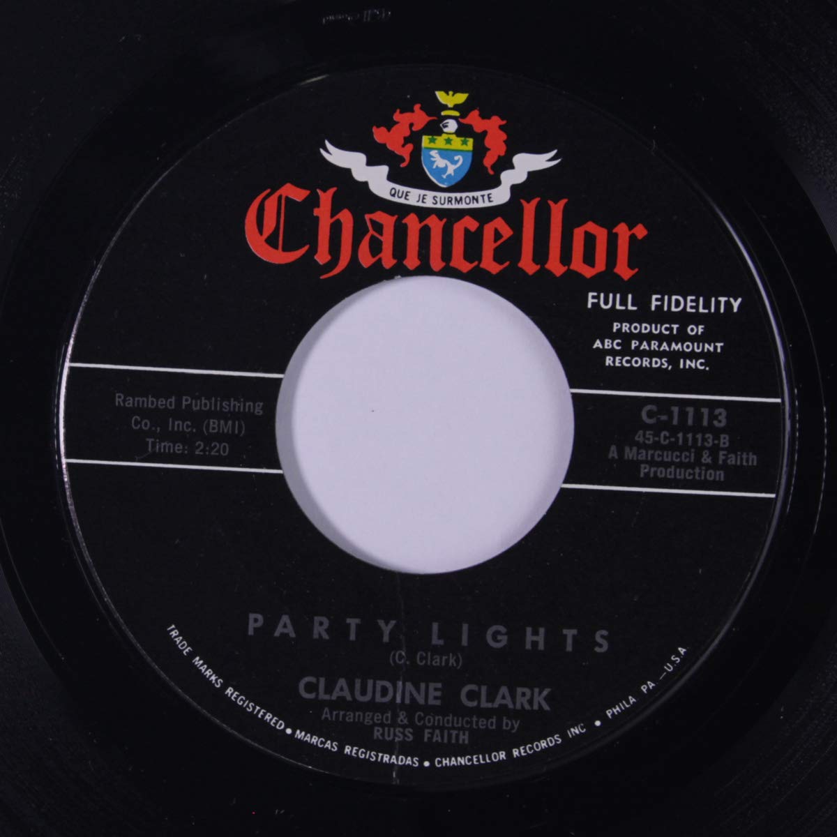 CLAUDINE CLARK party lights / disappointed Music CLAUDINE CLARK party lights / disappointed Music