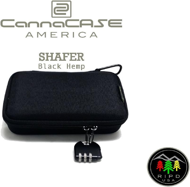 CannaCASE 3.0 - Shafer - BLACK HEMP Custom Glass Pipe Case Custom Foam, Odor Control, Carabiner Clip, and Lock Included