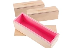ZEONHEI 3 Set 42 Oz Pink Silicone Soap Loaf