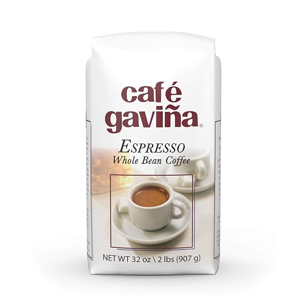 CAFÉ GAVIÑA ESPRESSO WHOLE BEAN COFFEE, DARK ROAST, BOLD BODY AND CHOCOLATE NOTES, 32 OZ BAG