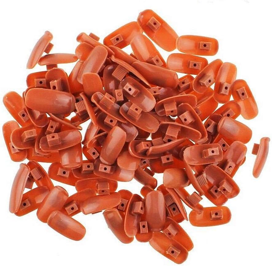 200 Pcs False Nail Tips DIY Nail Training Manicure Tool Nail Art Tips PP Material Original Type Accessory for Practice Hand Removable Practice False Nail Tips for Training