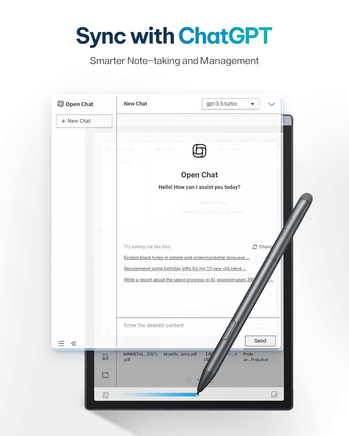 iflytek AINOTE Air 2 with Stylus Pen,8.2-inch AI Note-Taking Tablet Writing Paper Tablets,Digital Notebook Support AI Voice-to-Text Transcription, Multi-Languages Chatgpt for Work/Meetings/Study