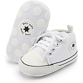 KIDSUN Tutoo Unisex Baby Boys Girls High Top Sneaker Soft Anti-Slip Sole Newborn Infant First Walkers Canvas Denim Shoes