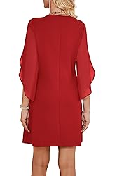 RUMIA Cocktail Dresses for Women Flutter 3/4 Sleeve