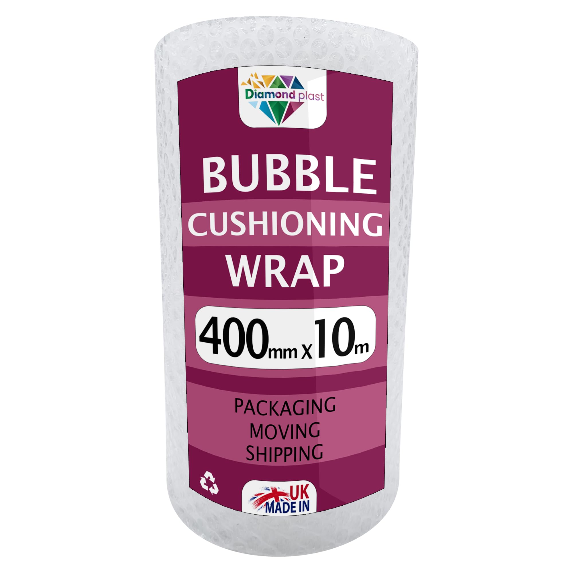 Bubble Cushioning Wrap for Packaging and Mailing, Heavy Small Air Bubbles, 400mm x 10m Roll, Packing or Storage (400mm x 10m)