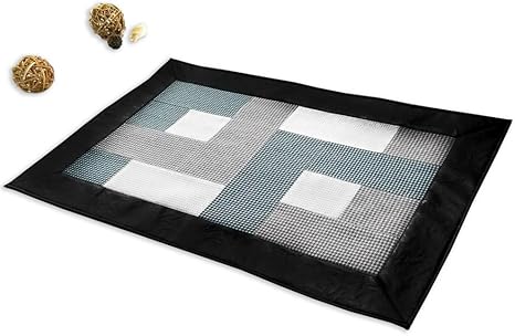 Amazon 手作りステッチブルーグレーフロントドアマットノンスリップバッキングpuエッジングバスルームキッチンドアマット 23x35 キッチンマット オンライン通販